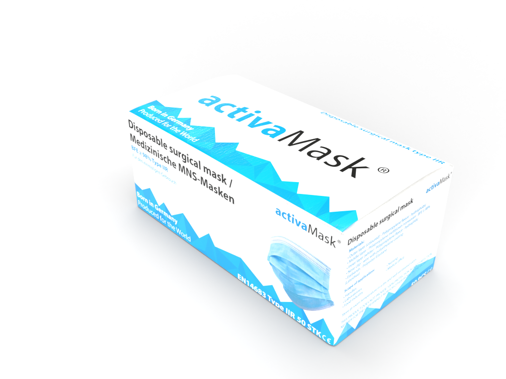 activaMask® Verpackung des Mundschutzes